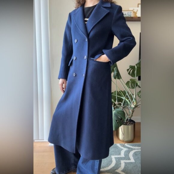 Pendleton 100% Virgin Wool Women’s Long Coat, Blue, Size 8 - Picture 2 of 15